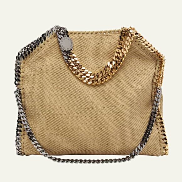 Stella McCartney Women's Falabella Raffia Woven Triple Chain  XL (MSRP $1675) - Picture 1 of 13